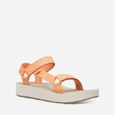 Teva Midform Universal Star Women's Beige / Orange Sandals CA21496 Canada Clearance